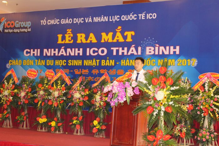 Ông Đỗ Hoành Bá - Giám đốc ICO Thái Bình phát biểu tại buổi lễ